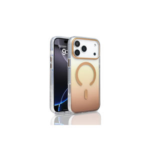 Édition Or pour MagSafe Compatible avec iPhone 17 Pro Max Coque Transparente Dégradée Couleur MRSA Toros Housse en Silicone Translucide - Product Image 1