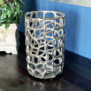 เชิงเทียนอลูมิเนียมโลหะตกแต่งบ้านสำหรับตกแต่งเทียนทีไลท์เชิงเทียนชุบนิกเกิลหรูหรา - Product Image 1