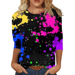 T-shirts en velours côtelé pour femmes, coupe ajustée, manches courtes, séchage rapide et respirant, écologiques, haute qualité, prix de gros - Product Image 1