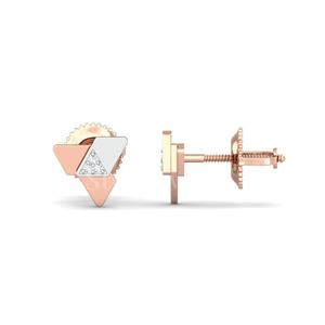 Boucles d'oreilles diamant losange futuriste en or de luxe Bijoux géométriques modernes Inde Moissanite Diamants naturels de laboratoire exclusifs - Product Image 3