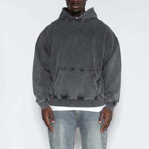 OEM/ODM Service Design Sudadera con capucha para hombre de alta calidad 100% algodón estampado personalizable peso pesado Drop Shoulder Pullover - Product Image 6