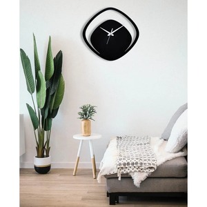 นาฬิกาแขวนผนังโลหะสีดำคลาสสิกคุณภาพสูงทันสมัยดีไซน์เก๋สะดุดตาเหมาะสำหรับการตกแต่งภายในบ้าน - Product Image 3