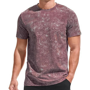 Camiseta elástica ajustada con cuello redondo personalizada de alta calidad para hombre, camiseta estampada fresca para hombre - Product Image 2