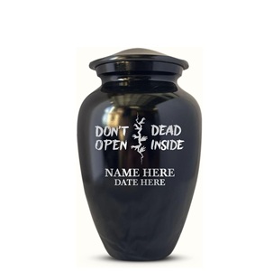 Personalized Extra <b>Large</b> Human Cremation <b>Urn</b> for Adult Ashes Men Woman Engraved Aluminum Finish <b>Urn</b> with Name Black Custom Size - Product Image 6