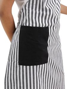 Tablier bavoir teint en fil 100% coton bavoir de taille gris pour cuisine Salon de coiffure jardin BBQ PE LDPE PU PVC Denim tissu pour le nettoyage - Product Image 5