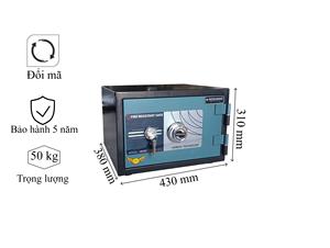 Le coffre-fort ignifuge HOSHANG HS-31C est disponible en deux couleurs : noir mystérieux et bleu élégant. - Product Image 2