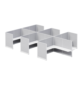 Système de cabines de bureau insonorisées OMNI pour plusieurs personnes, idéal pour les bureaux de télémarketing - Product Image 1