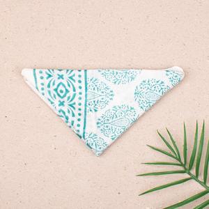 Bandana en coton bohème à imprimé en blocs, écharpe unisexe, bandeau de plage - Product Image 5