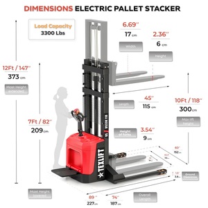 ACHETEZ MAINTENANT! Efficacité opérationnelle du transpalette motorisé ES-15PS 3300lbs - LIVRAISONS DANS LE MONDE ENTIER - Product Image 2