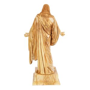 Statue de Jésus sculptée à la main en bois d'olivier – Figurine exclusive du Christ de Bethléem (39 cm) - Product Image 5
