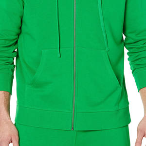 Streetwear de haute qualité hommes personnalisé fermeture éclair complète surdimensionné basiques solide mélangé organique 100% coton imprimé unisexe sweats à capuche unis - Product Image 2