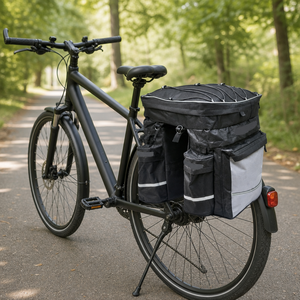 Sacoche de vélo pour porte-bagages arrière, grande capacité, imperméable, avec bandes réfléchissantes - Product Image 2