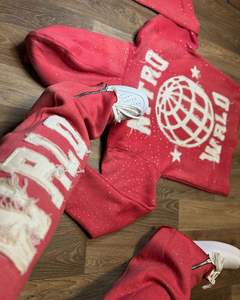 Sudadera con Capucha Informal de Verano, 100% Algodón, Lavado Ácido Desgastado, Estilo Vintage, Transpirable, Color Sólido, Personalizada Premium - Product Image 6