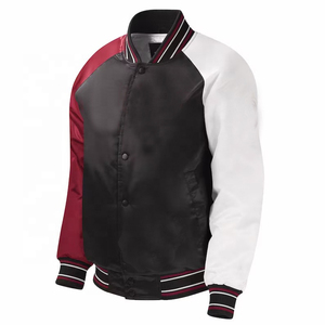 Style Satin Varsity <b>Jacket</b> OEM Custom <b>Baseball</b> <b>Bomber</b> <b>Jacket</b> for Unisex Streetwear with Patchwork and Logo Options - Product Image 4