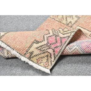 พรมขนแกะตุรกีสีเบจสีชมพู14x29ft วินเทจทำมือพื้นที่ขนาดใหญ่รูปสี่เหลี่ยมผืนผ้าการเย็บปะติดปะต่อกันรูปแบบห้องโถงนามธรรมสำหรับห้องวัยรุ่น - Product Image 4