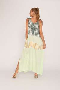 Robe longue Tie Dye de marque privée OEM avec motif uni Robe longue fantaisie à vendre par les exportateurs indiens - Product Image 5