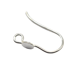 Vente en gros de composants de bijoux DIY de haute qualité en argent sterling, supports plats pour boucles d'oreilles - Product Image 1