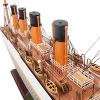 C016 - OMH Titanic Modellschiff Handbemalte Handgefertigte Holz-Vintage-Replica Umweltfreundliche Rechteckige Stilleben-Replik Sammlerstück für Zuhause