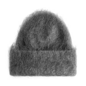 หมวกบีนนี่ขนสัตว์นุ่มและอบอุ่นพร้อมหมวกถักแบบคลาสสิกเรียบง่ายพอดีกับชั้นขน faux - Product Image 1