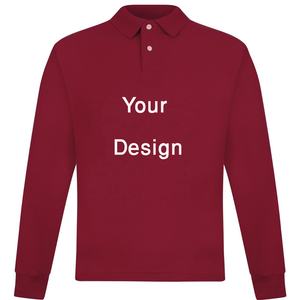 เสื้อโปโลแขนยาวลำลองสำหรับผู้ชายเสื้อผ้าคอตตอน100% ยอดนิยมดีไซน์แฟชั่นแขนยาวโลโก้ตามสั่งผลิต - Product Image 6