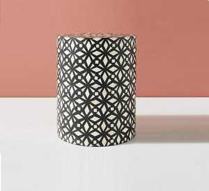 Table d'appoint en incrustation d'os avec incrustation d'os style artisan indien pour meubles de salon de chambre ou d'hôtel - Product Image 1