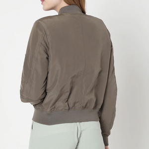 Nuevo diseño transpirable nuevo estilo al por mayor chaqueta bomber forrada de tela para mujer chaqueta bomber cómoda para mujer con personalizado - Product Image 3