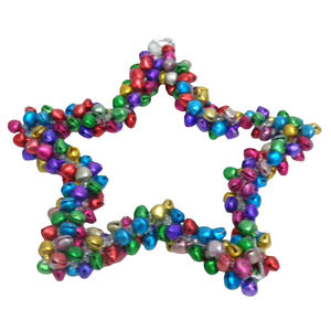 Vente en gros de perles et de fer suspendu en forme d'étoile Tenture murale nickelée pour la décoration de Noël personnalisée et faite à la main - Product Image 4