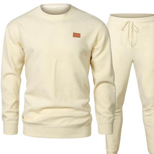 Conjunto Deportivo de Dos Piezas para Hombre, Jersey de Jacquard de Punto, Calidad Premium, Elegante, Cómodo, Ropa Urbana de Moda - Product Image 1