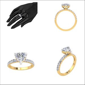 Bague classique en or massif 14 carats pour femme 1.17Cts VS Clarity Lab Grown EF Color Diamond Jewelry - Product Image 4