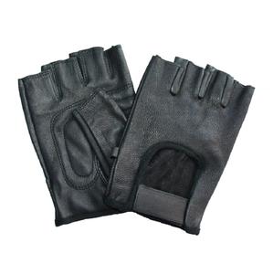 Gants de moto en cuir sans doigts Gants tactiques de sport avec demi-doigts durs - Product Image 2