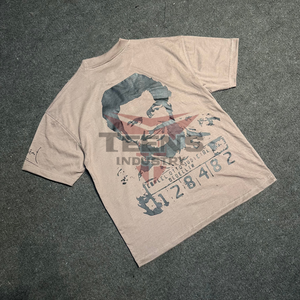 Camiseta para Hombre, Corte Cuadrado, Diseño Personalizado con Logotipo 2025, Lavada, Desteñida, Diseño OEM, Ligera, Personalizable - Product Image 6