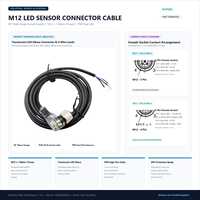 Connecteur de câble de capteur femelle Scik XS2F-M12PUR4A10MPLED M12 4 broches, indicateur LED PNP, connexion à vis droite, 10 m, non blindé