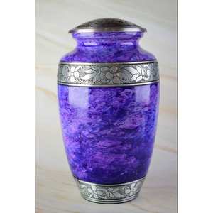 โถบรรจุศพอลูมิเนียมและทองเหลืองสีขาวทำด้วยมือพร้อมเหยือกเผาศพดีไซน์ยุโรปไม่เหมือนใครสำหรับขี้เถ้าเด็กทารก - Product Image 1