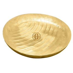 Plato redondo de cerámica dorada para servir, cargador desechable sostenible para vajilla y juegos de vajilla, tamaño - Product Image 4