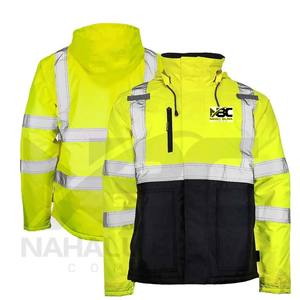 OME Service Hi Viz Jacket Chaqueta de seguridad vial de manga larga con tres bolsillos delanteros de color personalizado. - Product Image 5
