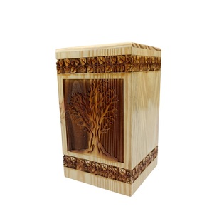 Urne en bois de rose pour Arbre de Vie, personnalisée, grande urne artisanale pour adulte, solide, pour crémation, simple - Product Image 1