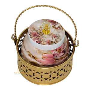 Pot de fruits secs imprimé Pichwai en fer avec panier décoratif pour les cadeaux et le stockage des aliments - Product Image 4
