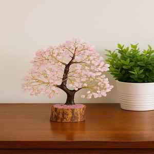 Árbol de Piedras Preciosas Rosa, Cristal Curativo, Árbol de la Vida de Cuarzo Rosa, Decoración de Feng Shui para el Amor y la Armonía, Excelente Precio - Product Image 1