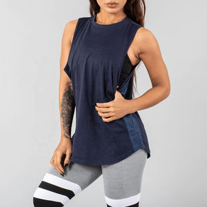 Camiseta sin Mangas de Alta Calidad para Mujer, Cuello Redondo, Deportiva, Tejida, de Malla Transpirable, Ecológica, con Dobladillo Curvo, Paneles Laterales con Aberturas, Diseño Único - Product Image 5