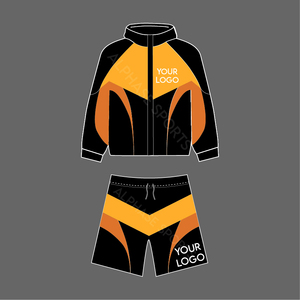 Costume coupe-vent respirant en nylon imprimé pour hommes entièrement personnalisé vente en gros ensembles courts Streetwear à fermeture éclair complète pour l'hiver - Product Image 3