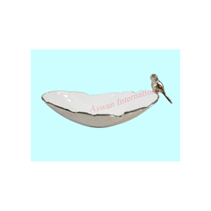 Vajilla de Metal Plateado Blanco de Estilo Moderno de Mediados de Siglo, Ecológica y de Lujo, con Diseño de Mariposas, Personalizable - Product Image 3