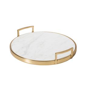 Plateau en marbre pour la décoration intérieure de luxe dans le salon, la chambre à coucher, la salle de bain, l'entrée avec une finition élégante en pierre naturelle - Product Image 1