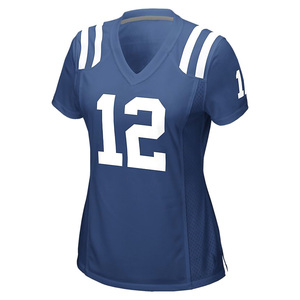Fournisseur OEM, maillot de football américain pour femmes de haute qualité, design imprimé personnalisé, nouveau style, taille XL, prix de gros compétitif - Product Image 1