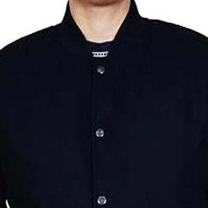 Long Sleeve Plus Size Men's Letterman Varsity Jacket Custom Chenille Embroidery Patch Baseball Jacket - Product Image 2