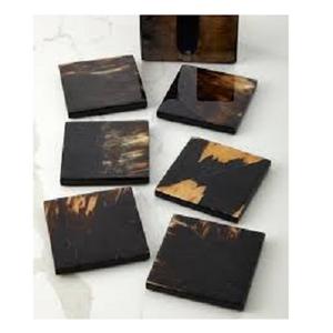 Sous-verres HORN Design et forme personnalisés avec logo Sous-verres en corne abordables Napperons antidérapants Tapis et coussinets Tapis de Offre Spéciale - Product Image 1