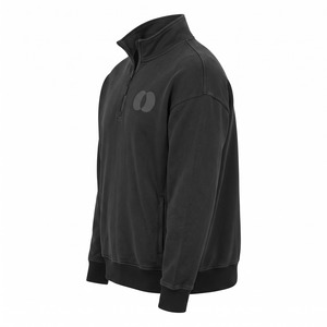 Sudadera Personalizada con Cierre de Cremallera, Cuello Alto, Estilo Holgado, 340 GSM, Felpa Francesa, para Gimnasio, Venta al Por Mayor OEM - Product Image 3