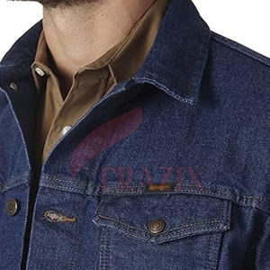 Dernière conception 100% polyester fait hommes Boxy Jeans veste imperméable en gros Boxy Jeans veste pour hommes - Product Image 3