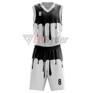Maillot de basket-ball respirant imprimé par sublimation personnalisée séchage rapide taille XS sans manches ensemble d'uniformes pour hommes et femmes avec logo caractéristique OEM - Product Image 2