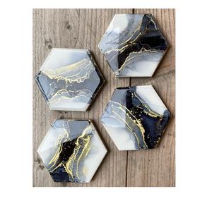 Classic Style Mango Wood Resin <b>Coasters</b> Handicraft Tea Coffee <b>Wine</b> Mats for Kitchen Table Decoration Factory Price Direct India - Product Image 3