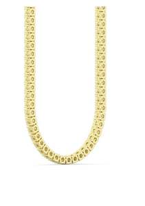 Collier Tennis en Argent 925 avec Diamant de Laboratoire de 7 mm en Or 14 carats, Bijoux Hip Hop à la Mode, Chaîne Tennis en Diamant CVD - Product Image 3